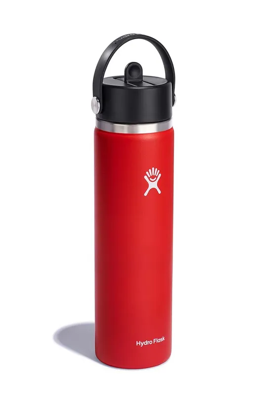 Θερμικό μπουκάλι Hydro Flask 700 ml 24 OZ Wide Flex Straw κόκκινο