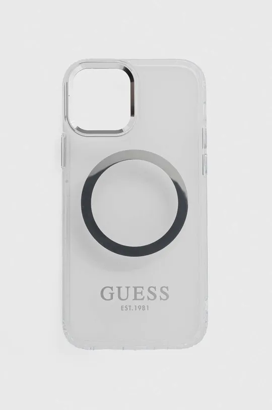 srebrny Guess etui na telefon iPhone 12/12 Pro 6.1