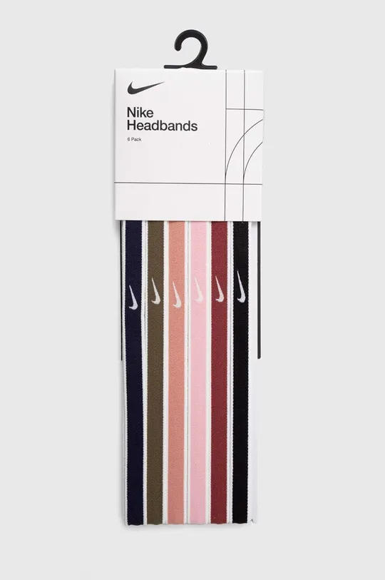 różowy Nike opaski na głowę Jacquard 2.0 6-pack Unisex