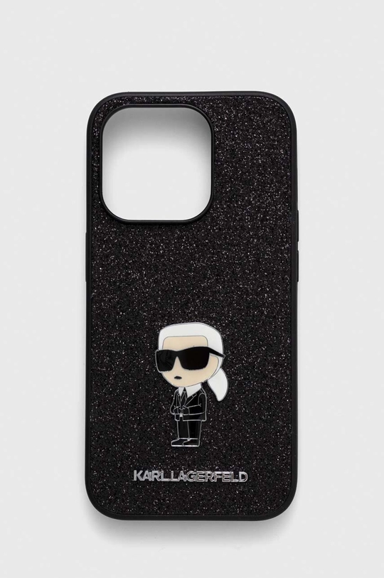 czarny Karl Lagerfeld etui na telefon iPhone 15 Pro 6.1 Unisex