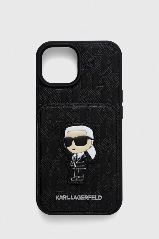 Чехол на телефон Karl Lagerfeld iPhone 15 6.1 для телефона чёрный KLHCP15SSAKKNSCK