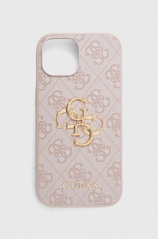 różowy Guess etui na telefon iPhone 15 6.1 Unisex