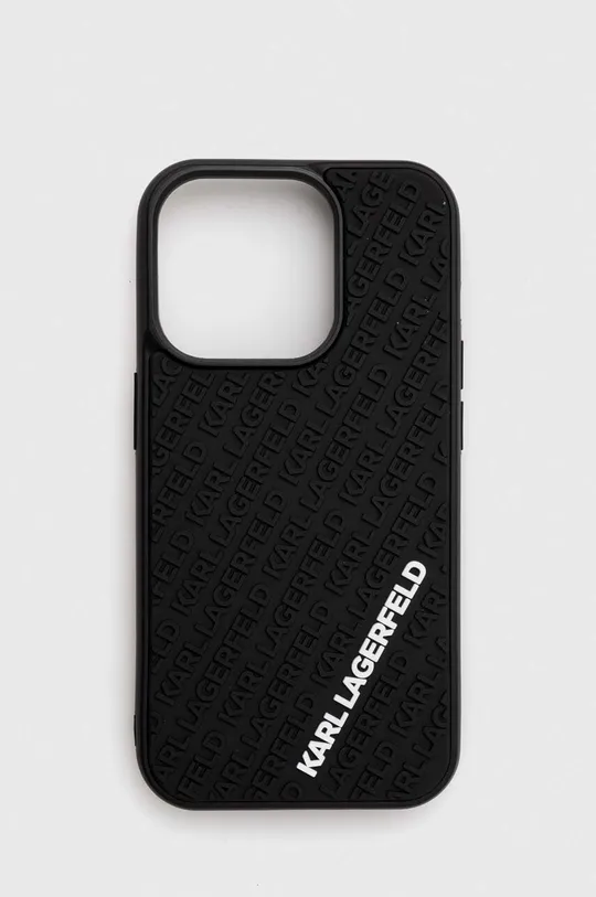 czarny Karl Lagerfeld etui na telefon iPhone 15 Pro 6.1 Unisex