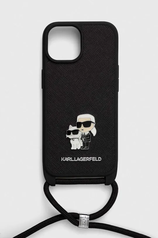 čierna Puzdro na mobil Karl Lagerfeld iPhone 15 6.1 Unisex