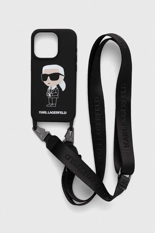чёрный Чехол на телефон Karl Lagerfeld iPhone 15 Pro 6.1 Unisex