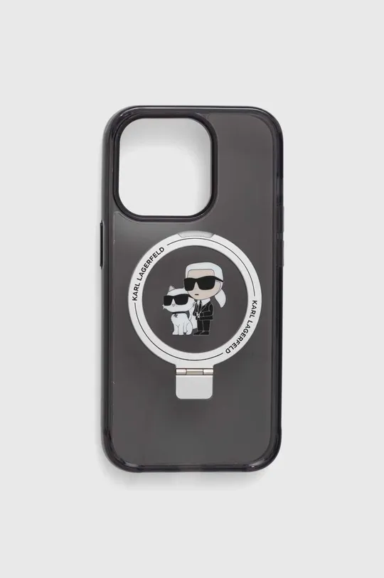 czarny Karl Lagerfeld etui na telefon iPhone 14 Pro 6.1