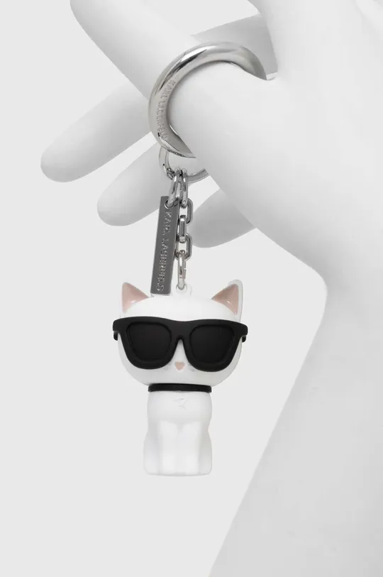 Obesek za ključe Karl Lagerfeld bela