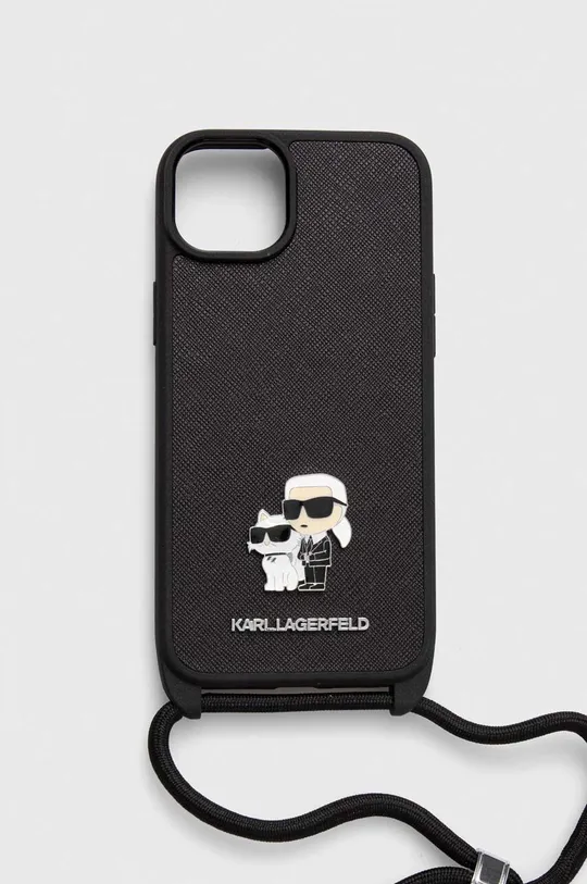 nero Karl Lagerfeld custodia per telefono iPhone 15 Plus / 14 Plus 6.7