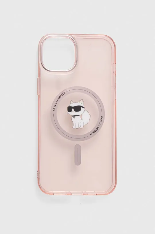 ružová Puzdro na mobil Karl Lagerfeld iPhone 15 Plus / 14 Plus 6.7