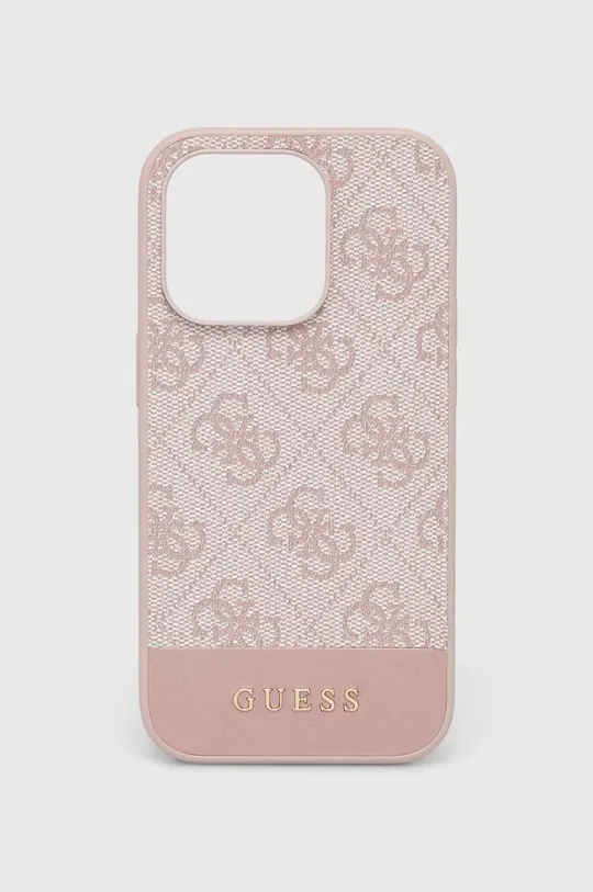 rózsaszín Guess telefon tok iPhone 14 Pro 6,1