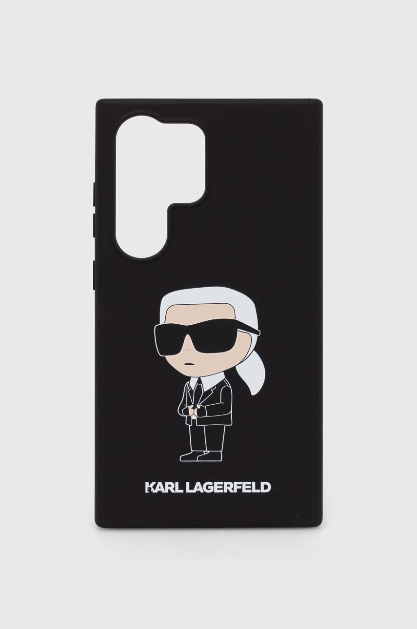 GUESS Custodia Rigida Per Samsung S24 Ultra (S928) – Collezione Charms 4G, Nera In Ecopelle Con Pendente Dorato