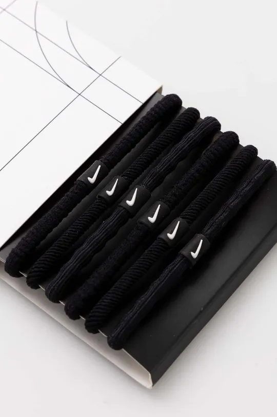 Elastike za lase Nike 6-pack črna