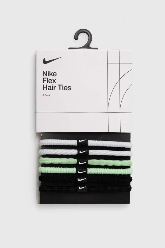 czarny Nike gumki do włosów 6-pack Unisex