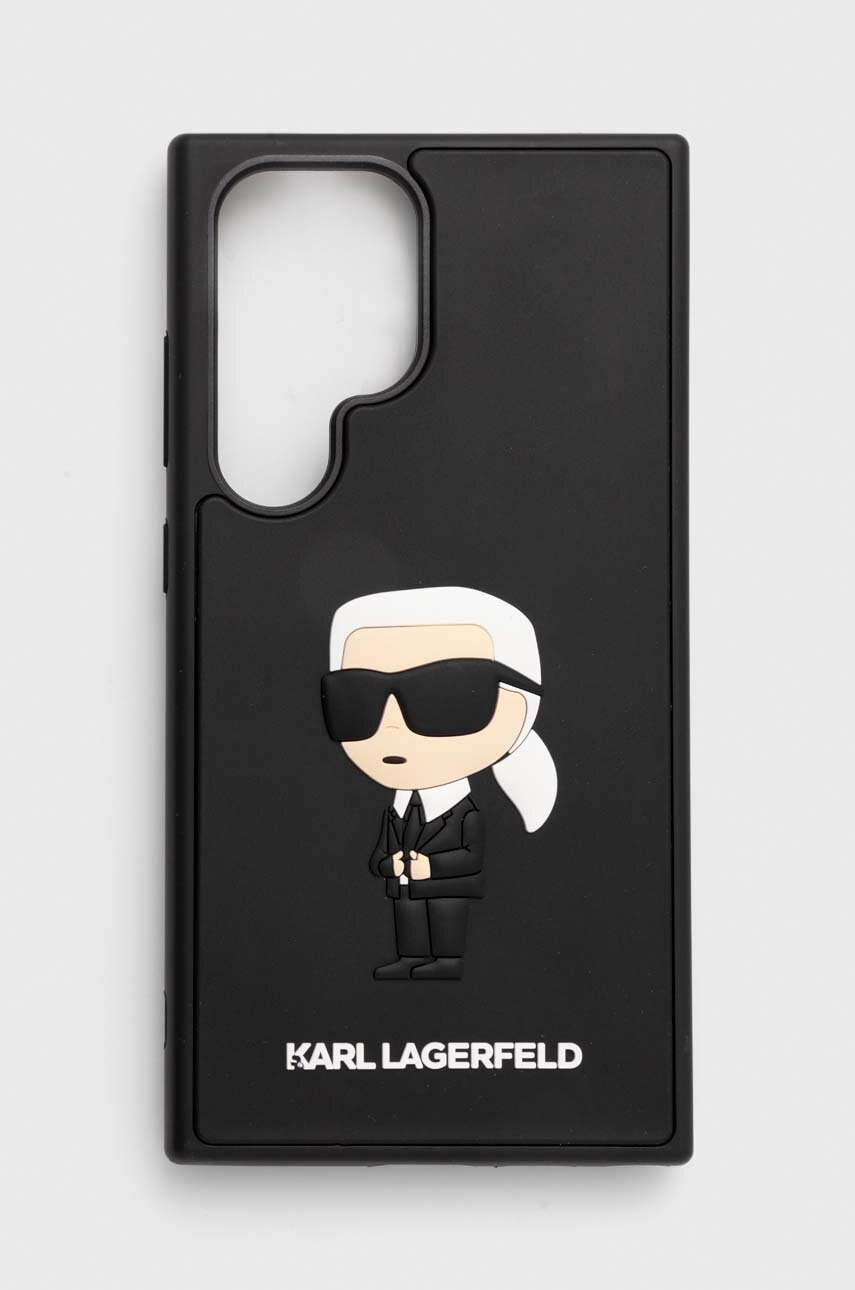 GUESS Custodia Rigida Per Samsung S24 Ultra (S928) – Collezione Charms 4G, Nera In Ecopelle Con Pendente Dorato