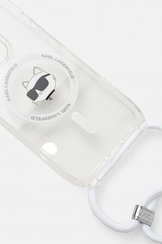 Accesorii Karl Lagerfeld Husă pentru telefon iPhone 15 Pro 6.1 KLHMP15SLHCCHNT transparent