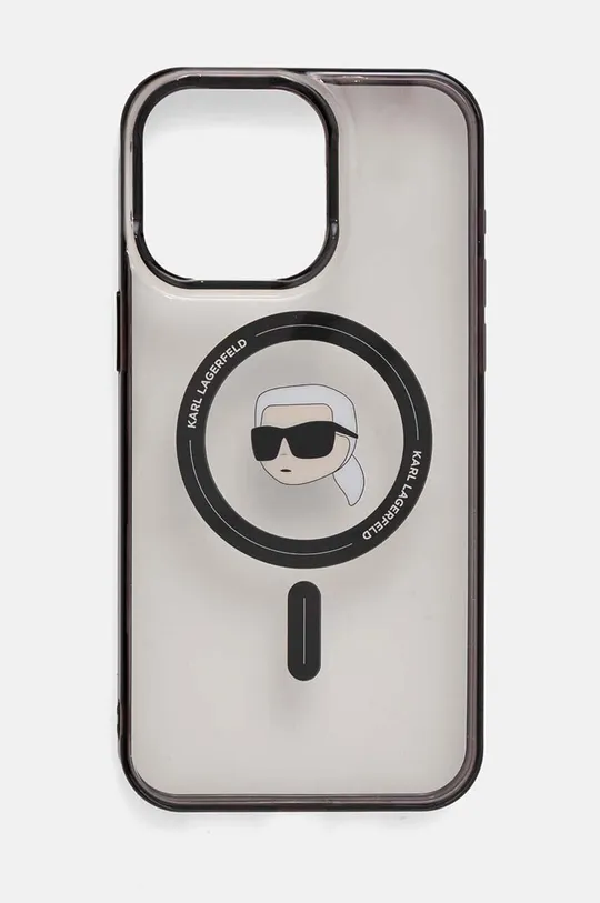 Obal na telefon Karl Lagerfeld iPhone 15 Pro Max 6.7 na mobil průhledná KLHMP15XHKHNOTK