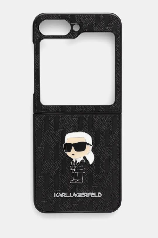 Etui za telefon Karl Lagerfeld Z Flip6 F741 za telefon crna KLHCZF6SAPKINPK