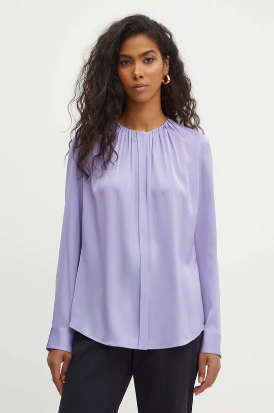 фиолетовой Шелковая рубашка BOSS Женский