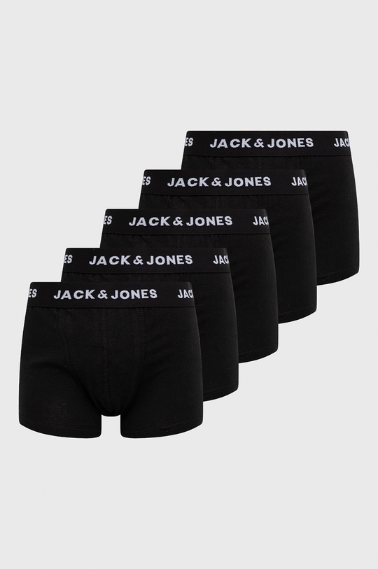 czarny Jack & Jones bokserki dziecięce (5-pack) Chłopięcy