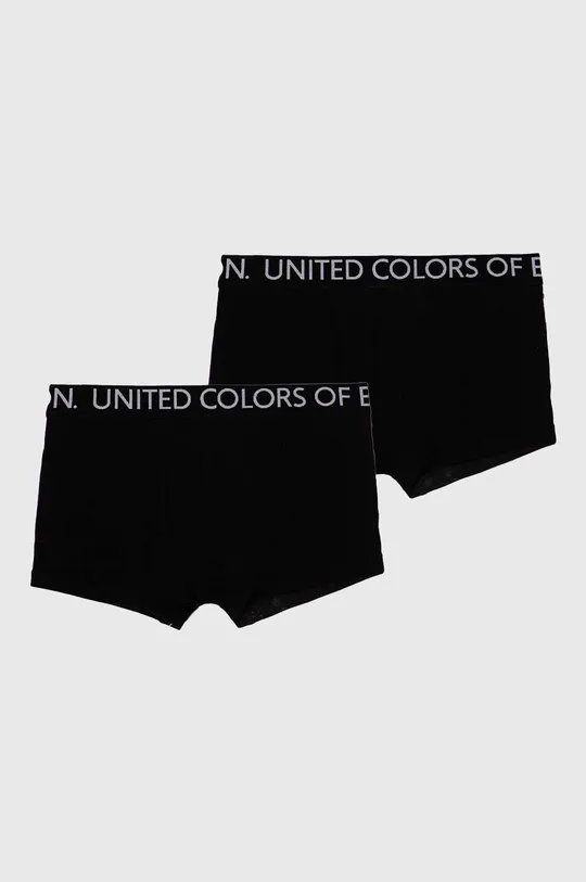czarny United Colors of Benetton bokserki dziecięce 2-pack Chłopięcy