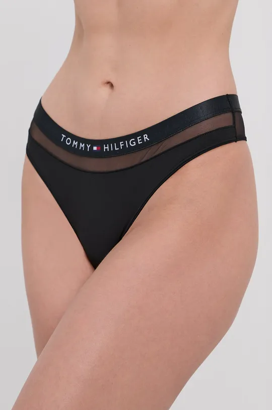 czarny Tommy Hilfiger - Stringi Damski