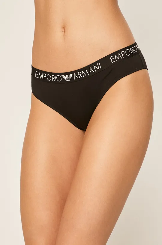 czarny Emporio Armani - Figi (2 pack) 163334.CC318 Damski