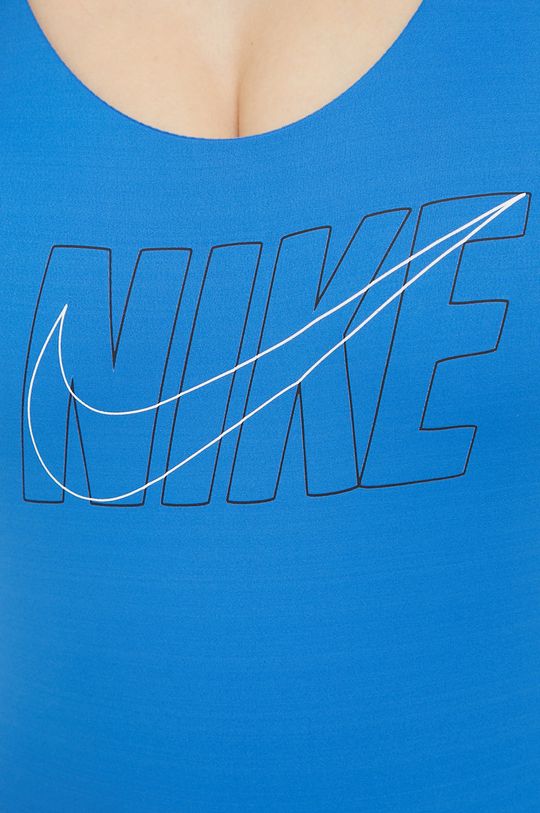 modrá Jednodílné plavky Nike Multi Logo