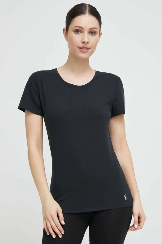 czarny Polo Ralph Lauren t-shirt plażowy Damski