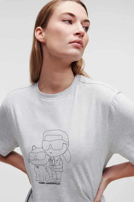 Хлопковая ночная рубашка Karl Lagerfeld 95% Хлопок, 5% Эластан