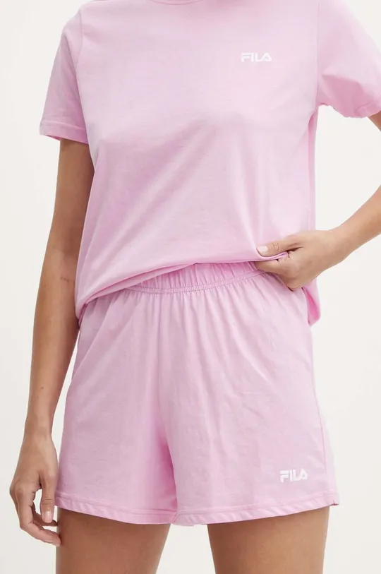 ροζ Βαμβακερές πιτζάμες Fila