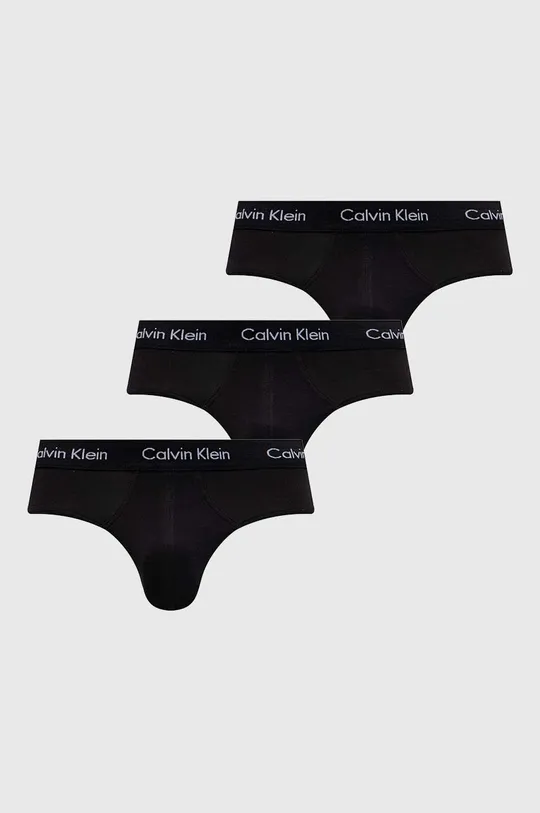 čierna Slipy Calvin Klein Underwear 3-pak Pánsky