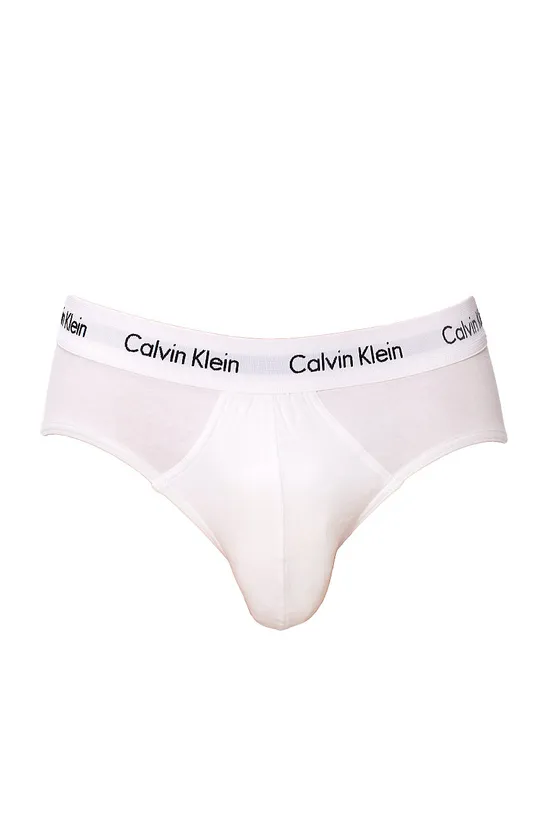 biela Calvin Klein Underwear - Slipy Hip Brief (3-pak) Pánsky