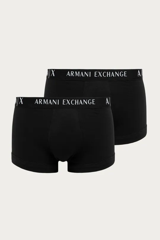 czarny Armani Exchange Bokserki 956001.CC282 (2-pack) Męski