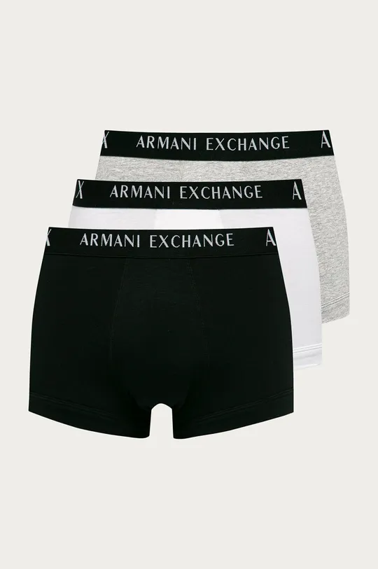 siva Armani Exchange - Bokserice (3-pack) Muški