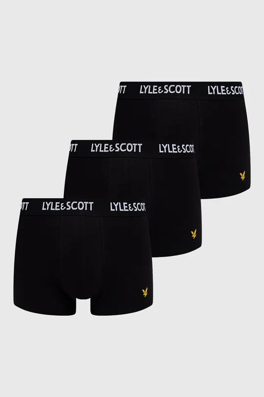 čierna Boxerky Lyle & Scott (3-pack) Pánsky