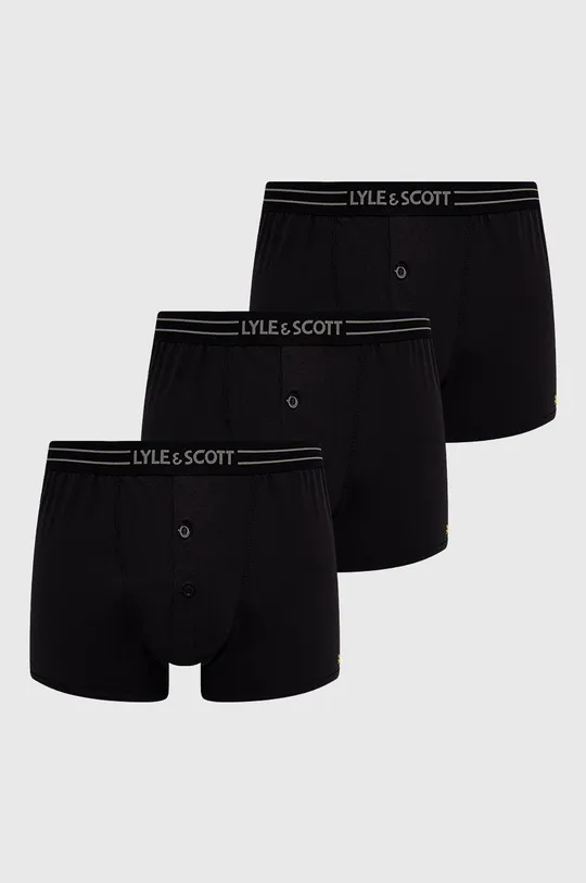 čierna Boxerky Lyle & Scott (3-pack) Pánsky