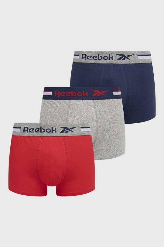 tmavomodrá Boxerky Reebok F8395 (3-pak) Pánsky