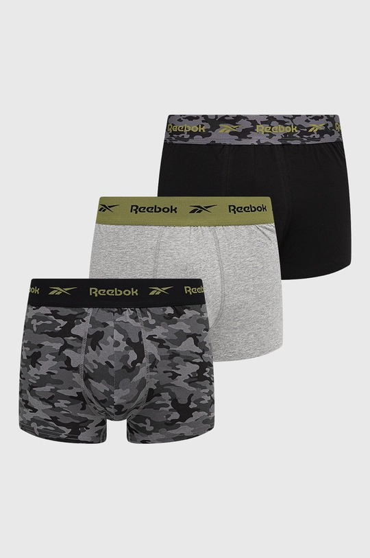 čierna Boxerky Reebok F8401 (3-pak) Pánsky