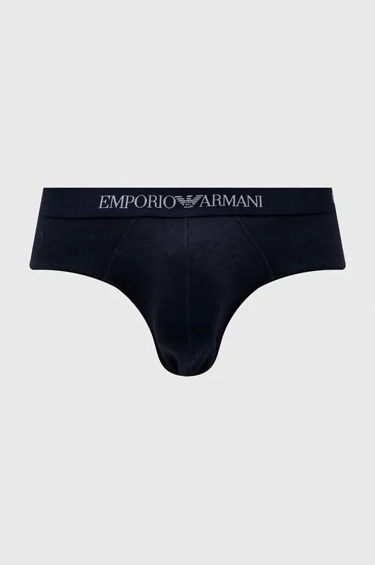 tmavomodrá Bavlnené slipy Emporio Armani Underwear 3-pak