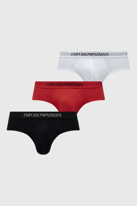 multicolor Emporio Armani Underwear slipy bawełniane 3-pack Męski