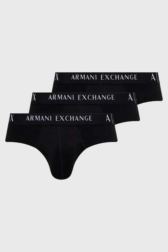 črna Moške spodnjice Armani Exchange 3-pack Moški
