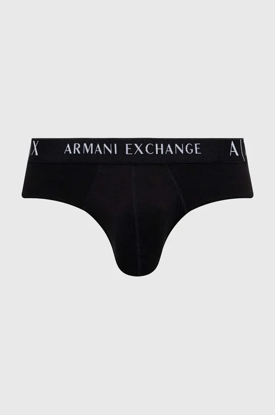 Slip gaćice Armani Exchange 3-pack crna