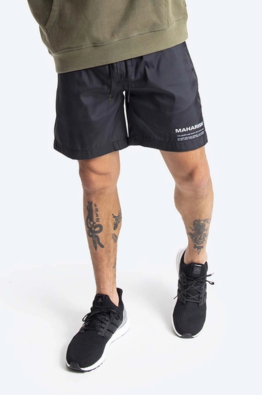 black Maharishi swim shorts Maharishi Miltype Swim Shorts 9323 BLACK Men’s