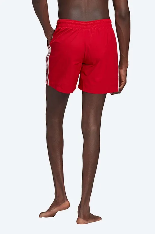 Plavkové šortky adidas Originals Classics 3-Stripes Swim červená