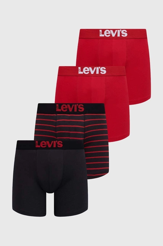 čierna Boxerky Levi's 4-pak Pánsky