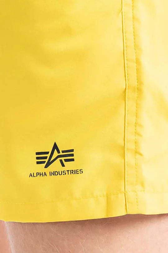 yellow Alpha Industries swim shorts