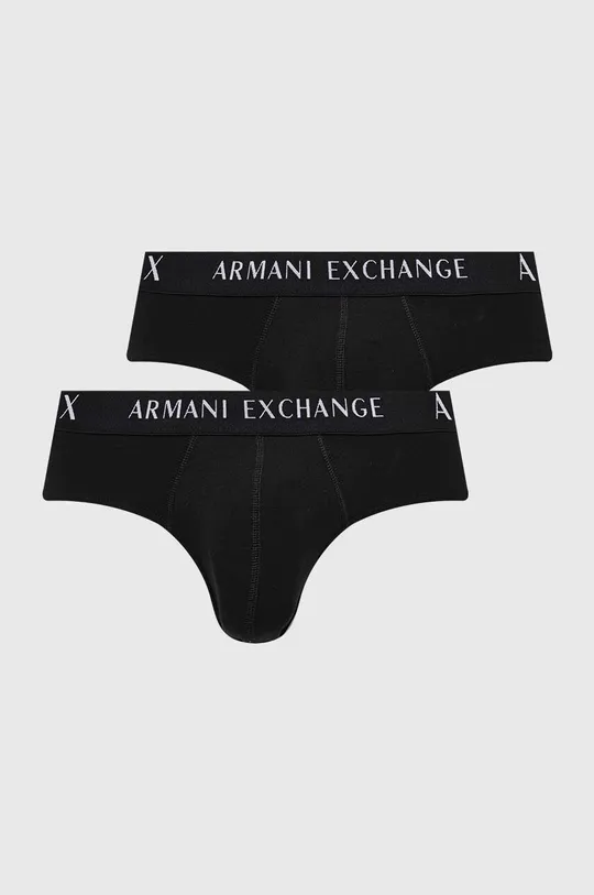čierna Slipy Armani Exchange 2-pak Pánsky
