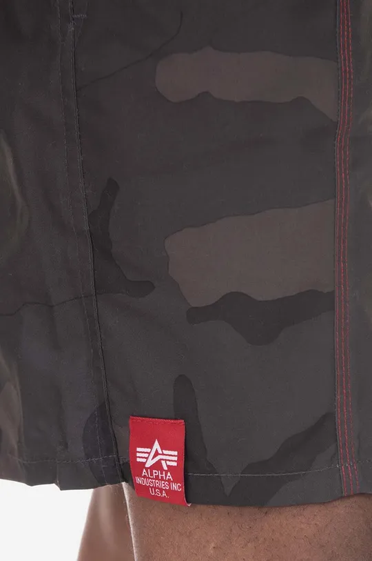 negru Alpha Industries pantaloni scurți de baie Camo Swim Short