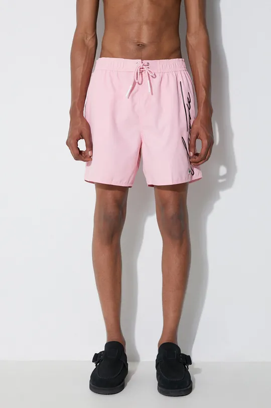 růžová Plavkové šortky Lacoste Pánský