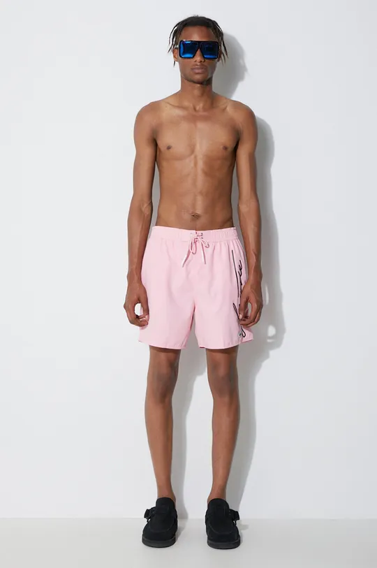Plavkové šortky Lacoste růžová